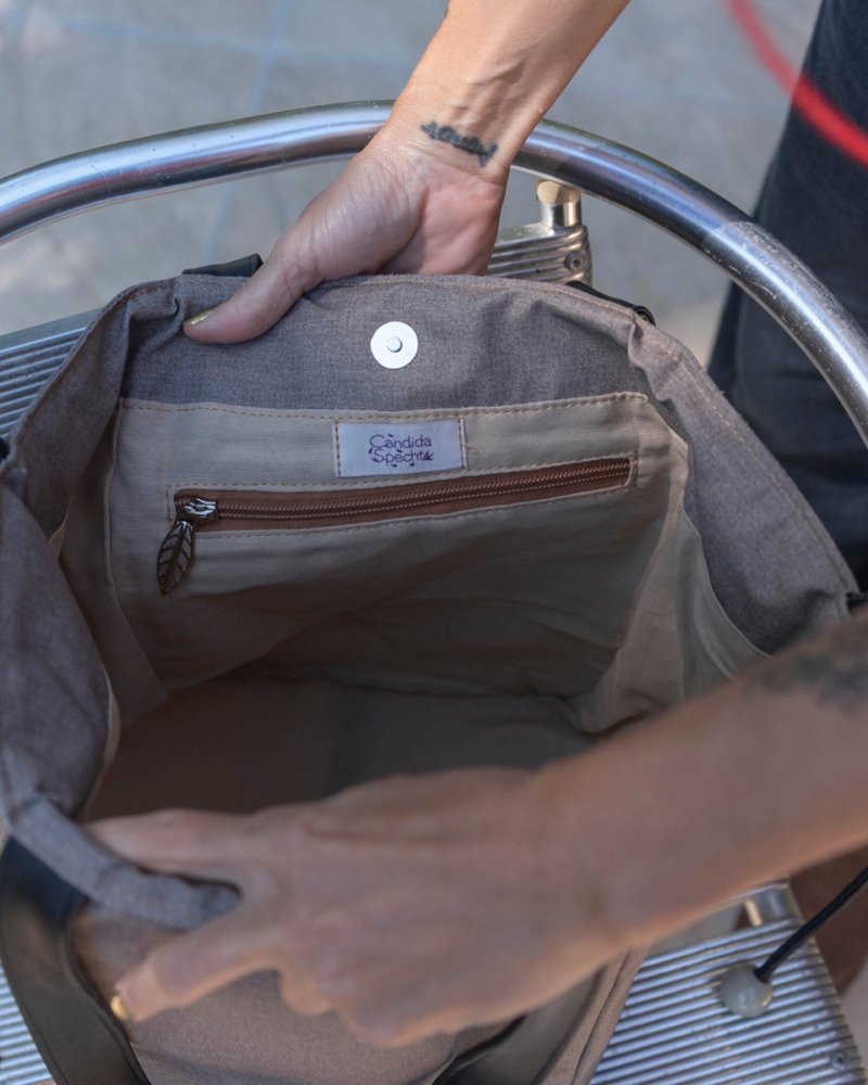 Bolsa Tote Cinza
