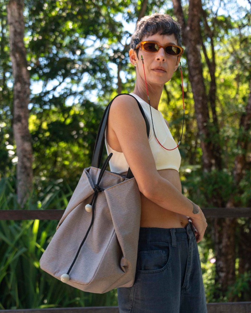 Bolsa Tote Cinza