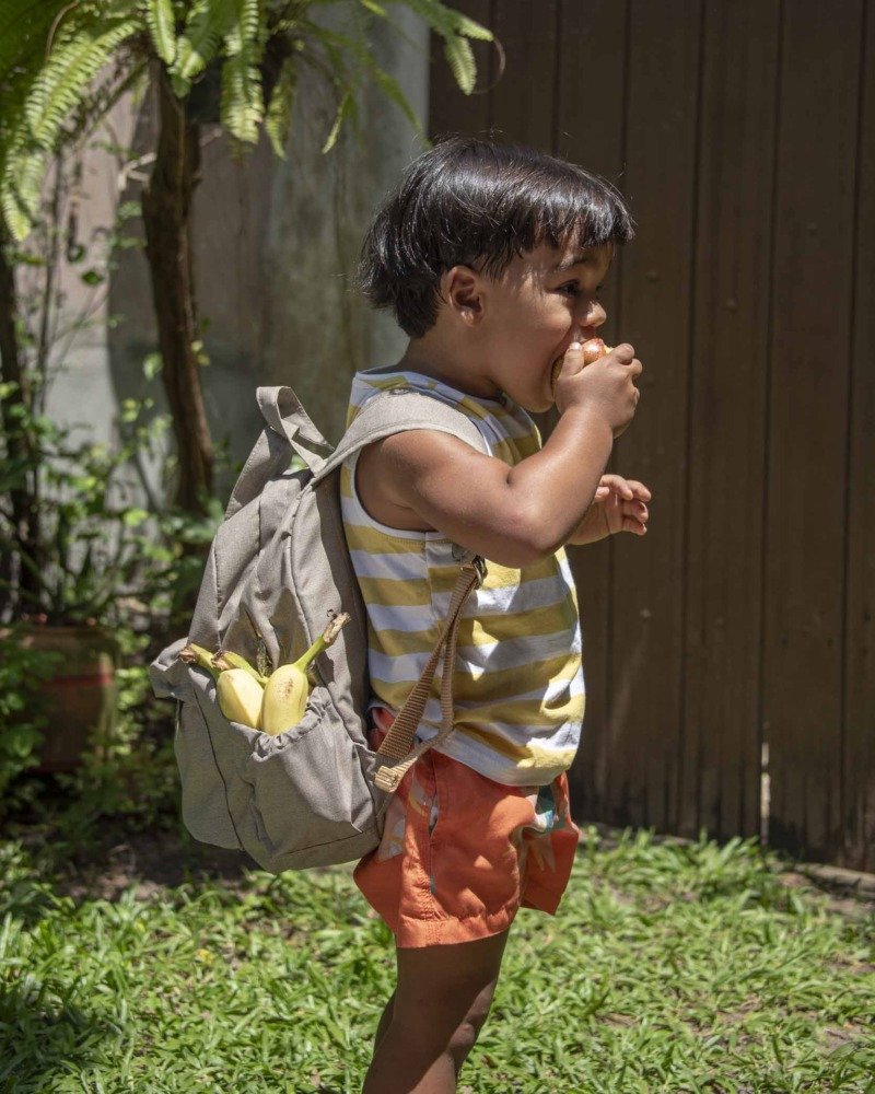 Mochila Miúda Cinza
