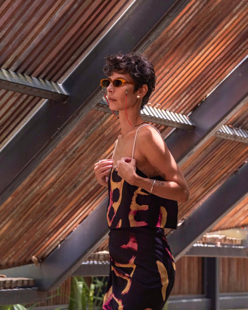 Top Semeadura Vermelho e Preto