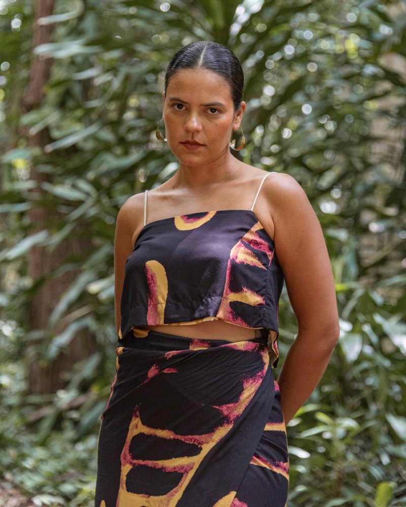 Top Semeadura Amarelo e Preto