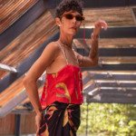 Top Semeadura Vermelho e Preto