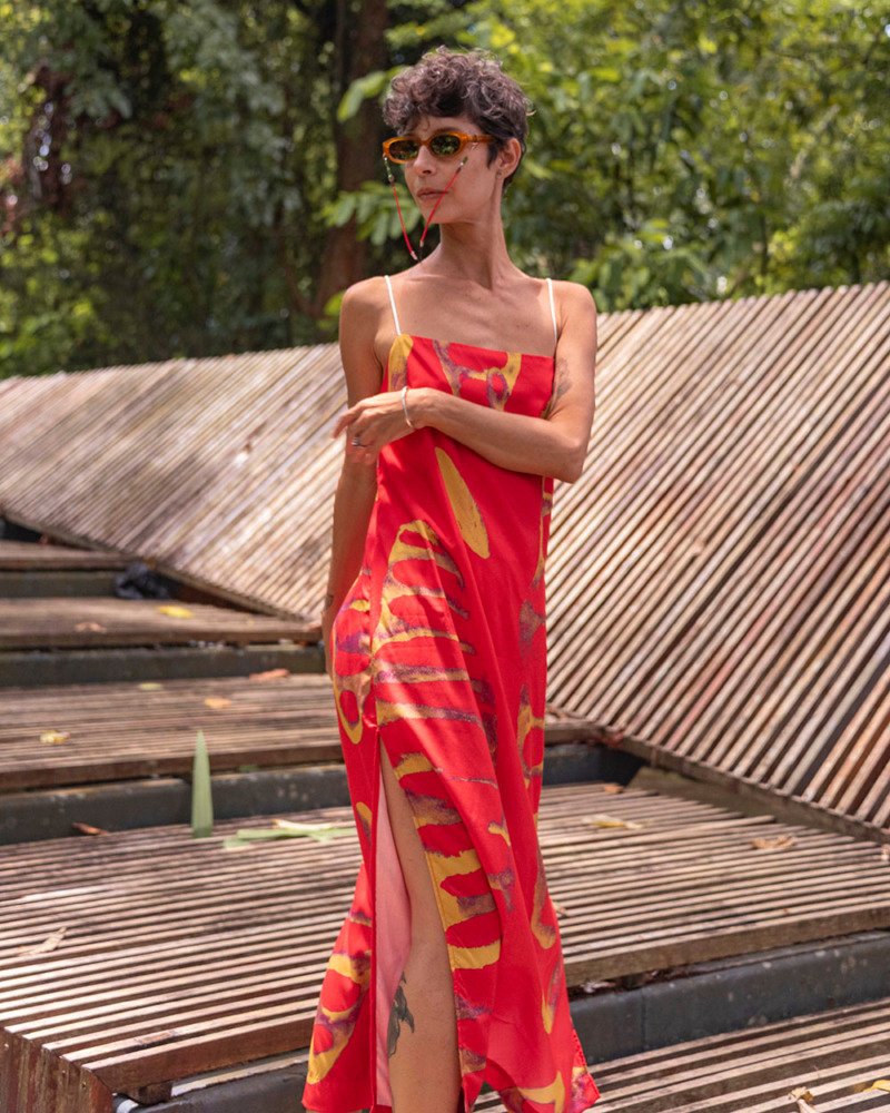 Vestido Semeadura Vermelho