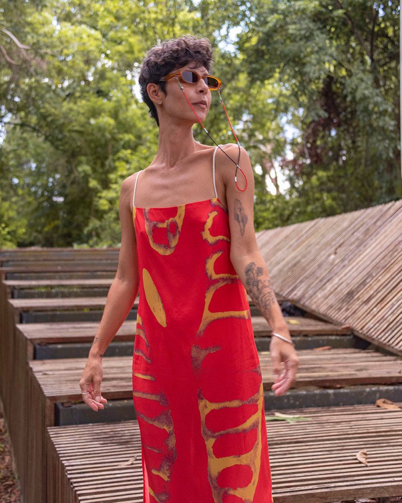 Vestido Semeadura Vermelho