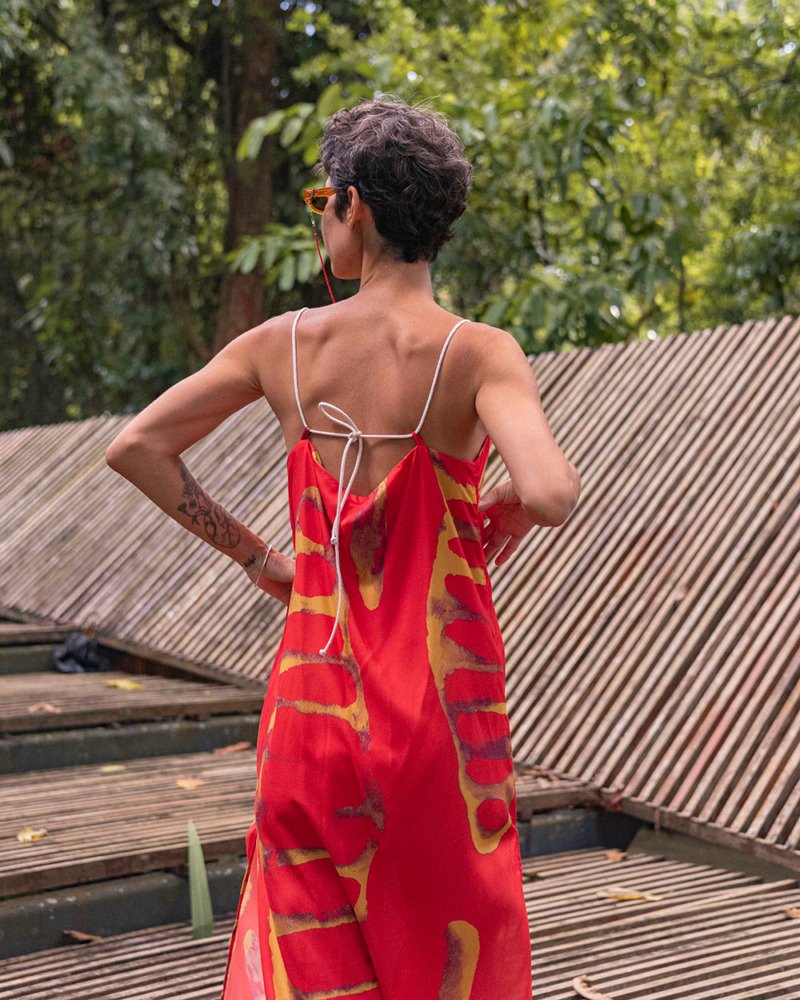 Vestido Semeadura Vermelho