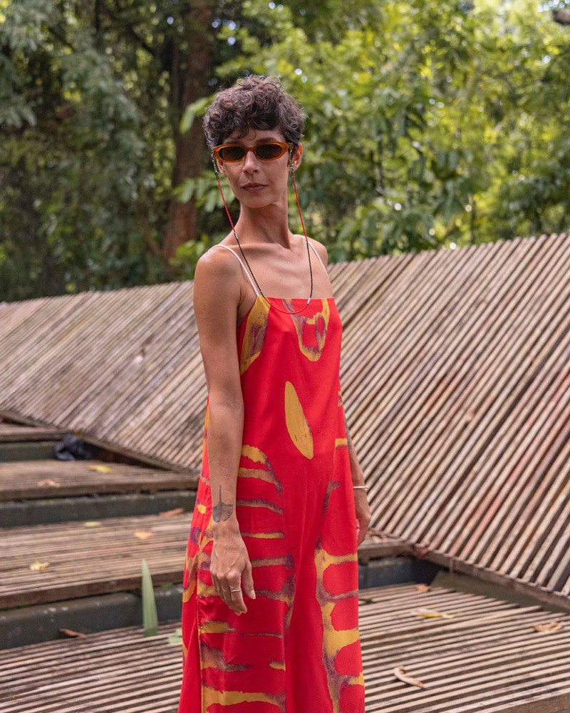 Vestido Semeadura Vermelho