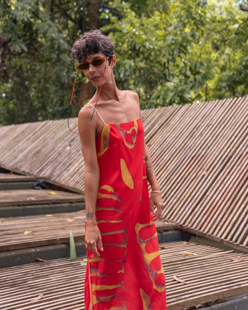 Vestido Semeadura Vermelho