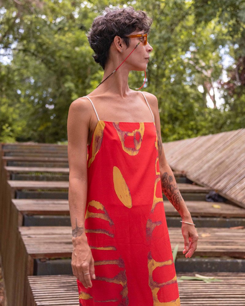 Vestido Semeadura Vermelho