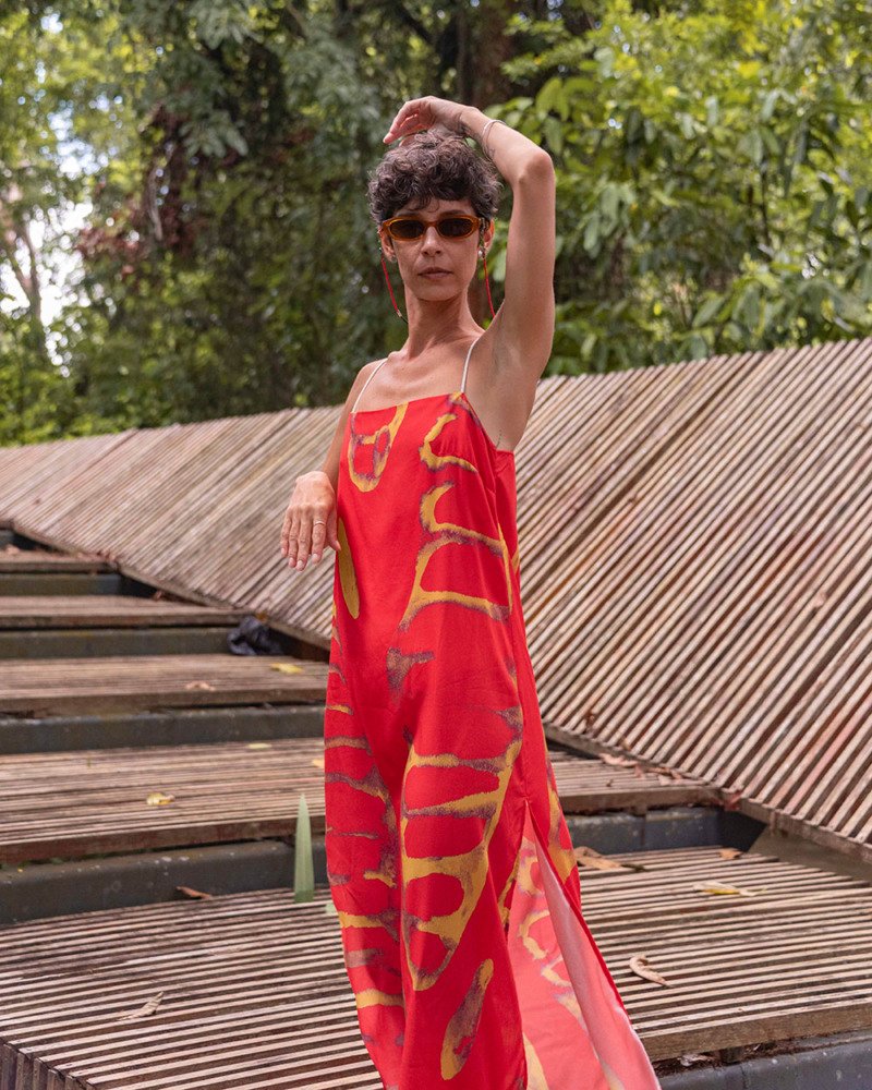 Vestido Semeadura Vermelho